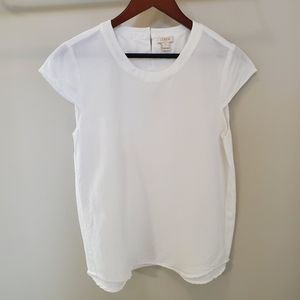J. Crew White Short Sleeve Shirt